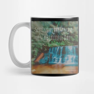 Sitting by the Stream on a Beautiful Day Album Cover Art Minimalist Square Designs Marako + Marcus The Anjo Project Band T-Shirt Mug